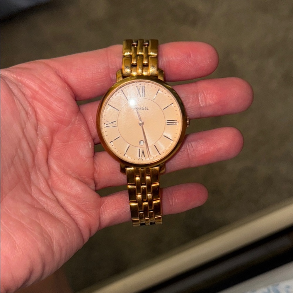 Fossil Gold-Tone Roman Numeral Watch